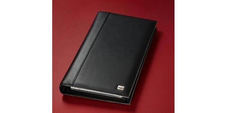 Sigel Classeur de cartes de visite Torino 9 x 5.8 cm, jusqu'à 160 cartes, noir