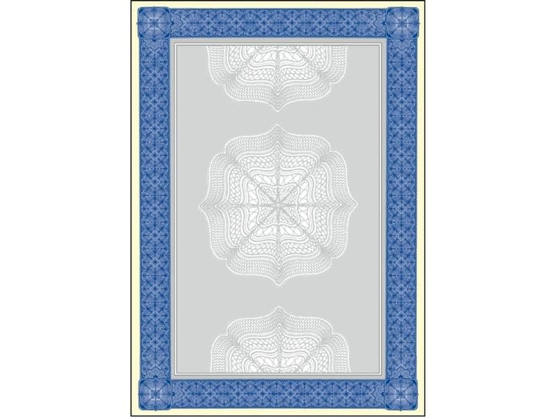 Sigel Papier à motif Sécurité A4, 185 g, 20 feuilles, bleu