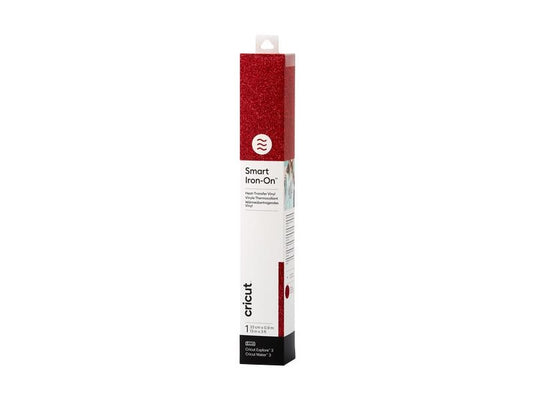 Cricut Film thermocollant Smart Glitter 33 x 91 cm, 1 pièce, rouge
