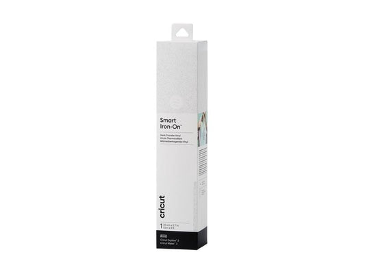Cricut Film thermocollant Smart Glitter 33 x 273 cm, 1 pièce, blanc