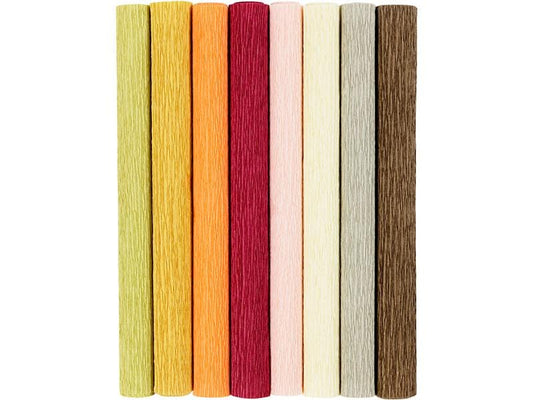 Creativ Company Papier crêpe Pastel/rouge 25 x 60 cm, 105 g/m², 8 Pièce/s