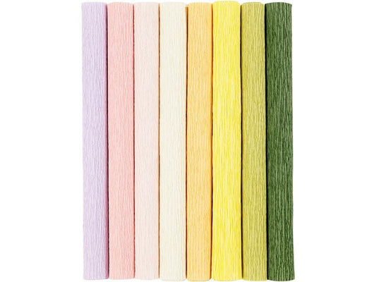 Creativ Company Papier crêpe Pastel 25 x 60 cm, 105 g/m², 8 Pièce/s