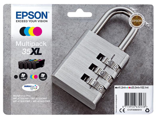 Epson Encre Multipack 35XL 4er Pack / C13T35964010 BK, C, M, Y