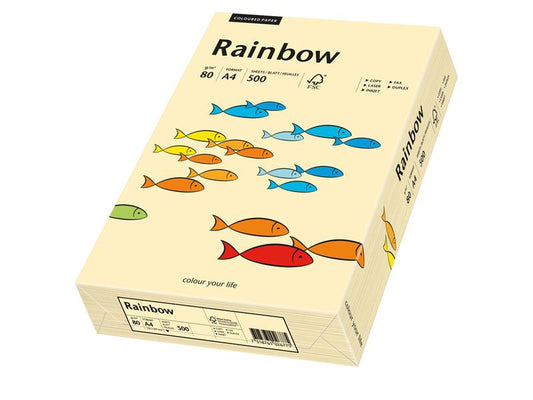 Rainbow Papier pour photocopie Rainbow 80 g/m² A4, Chamois