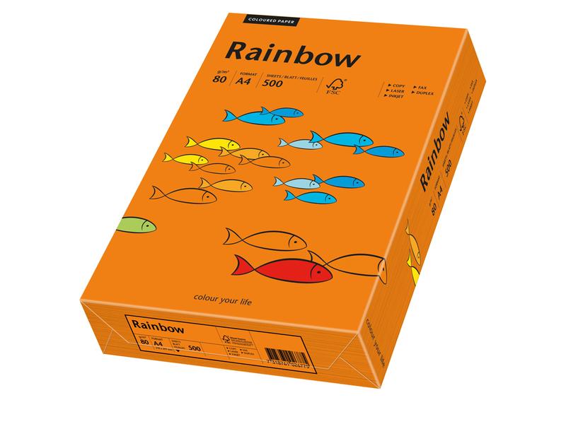 Rainbow Papier pour photocopie Rainbow 80 g/m² A4, Orange intense