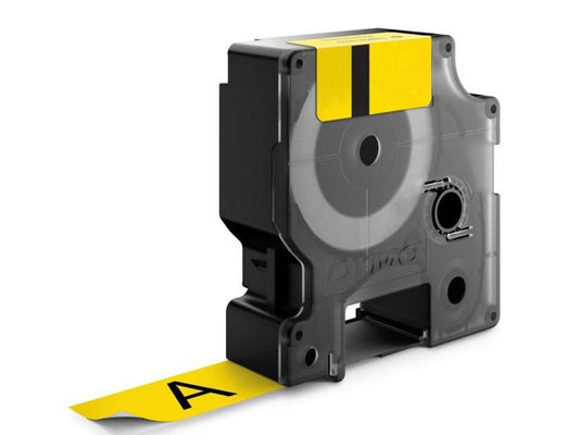 DYMO Ruban d'étiquetage Rhino Noir sur Jaune