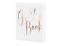 Partydeco Livre d’or Guest Book 20 x 24.5 cm, blanc/or rose