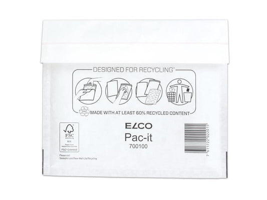 ELCO Pochette rembourrée à bulles d’air 20 x 17 cm 100 pièces