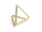 Partydeco Marque-place de table Supports triangulaires 2.3 cm, 10 pièces, or