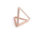 Partydeco Marque-place de table Supports triangulaires 2.3 cm, 10 pièces, or rose