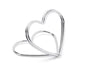 Partydeco Marque-place de table Coeur du support 2.5 cm, 10 pièces, argent