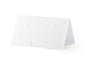 Partydeco Marque-place de table Points 9.5 x 5.5 cm, 10 pièces, blanc/doré