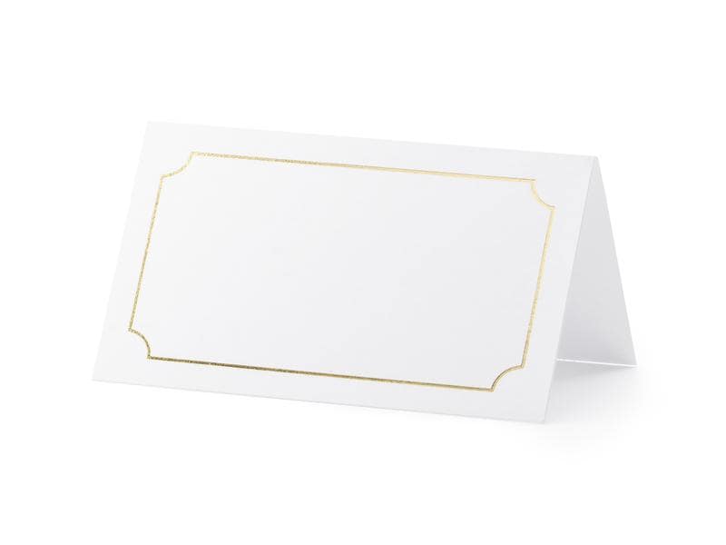 Partydeco Marque-place de table Cadre doré 9.5 x 5.5 cm, 10 pièces