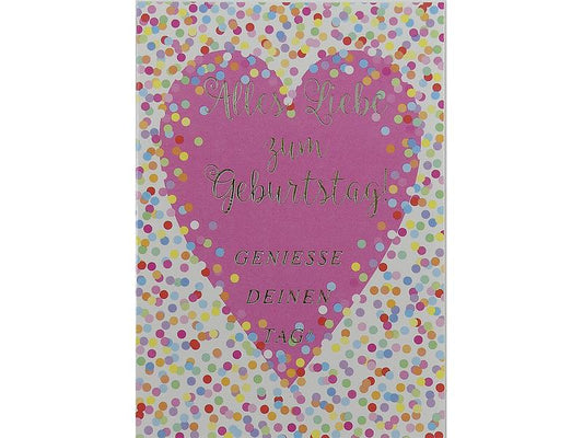 ABC Carte de félicitations Cœur 7 x 10 cm