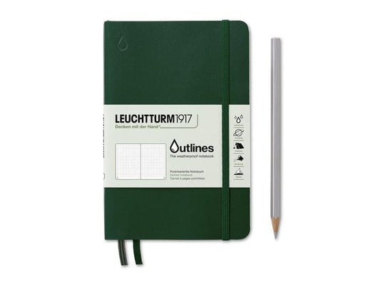 Leuchtturm Bloc-notes Outlines B6 , Pois, Vert