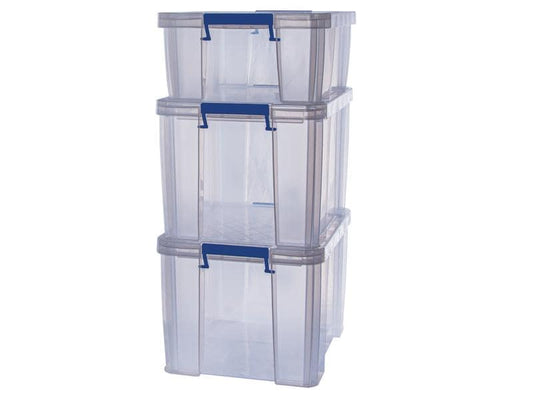 Fellowes Boîte de rangement ProStore Bonus Set 3 Semi-transparent