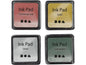 Creativ Company Tampon encreur Ink Pad or, vert, rouge, argent