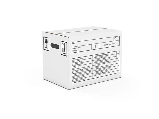 Antalis Carton de déménagement 50 x 33 x 36 cm 10 pièces, Blanc