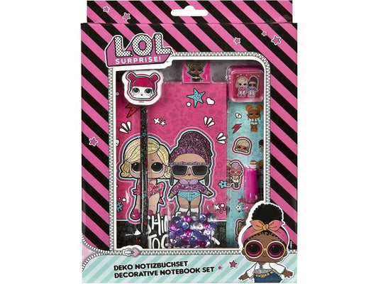 Undercover Bloc-notes LOL Surprise 11.8 x 17.7 cm, Vierge, Rose/Noir