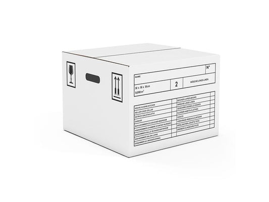 Antalis Carton de déménagement 50 x 50 x 36 cm 10 pièces Blanc