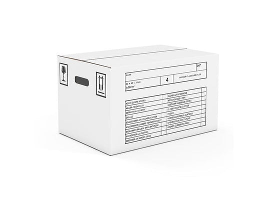 Antalis Carton de déménagement 60 x 40 x 35 cm 10 pièces Blanc
