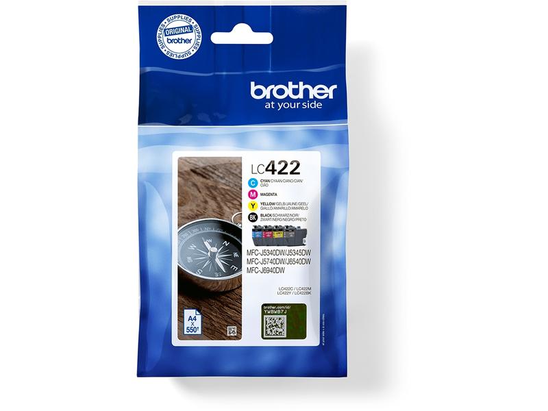 Brother Value Pack LC-422 noir/Cyan/Magenta/Yellow