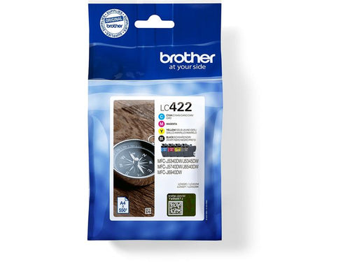 Brother Value Pack LC-422 Schwarz/Cyan/Magenta/Gelb