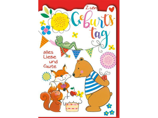 Braun + Company Carte de félicitations Anniversaire d'enfant 11.5 x17 cm, enveloppe incluse