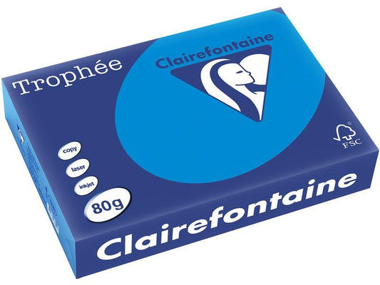 Clairefontaine Papier pour photocopie Trophée A4, 80 g/m², bleu clair, 500 feuilles
