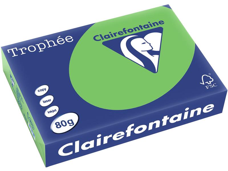 Clairefontaine Papier pour photocopie Trophée A4, 80 g/m², vert citron, 500 feuilles