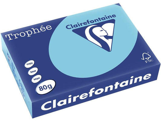 Clairefontaine Papier pour photocopie Trophée A4, 80 g/m², bleu, 500 feuilles
