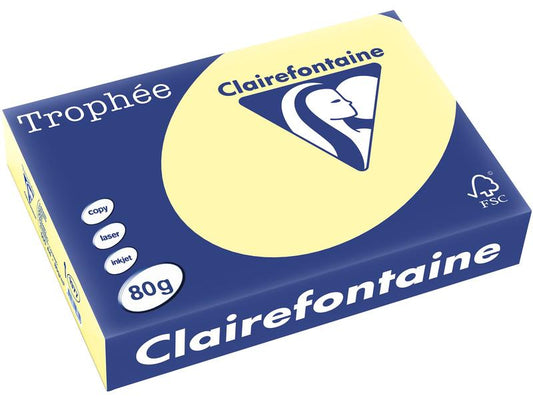 Clairefontaine Papier pour photocopie Trophée A4, 80 g/m², jaune, 500 feuilles