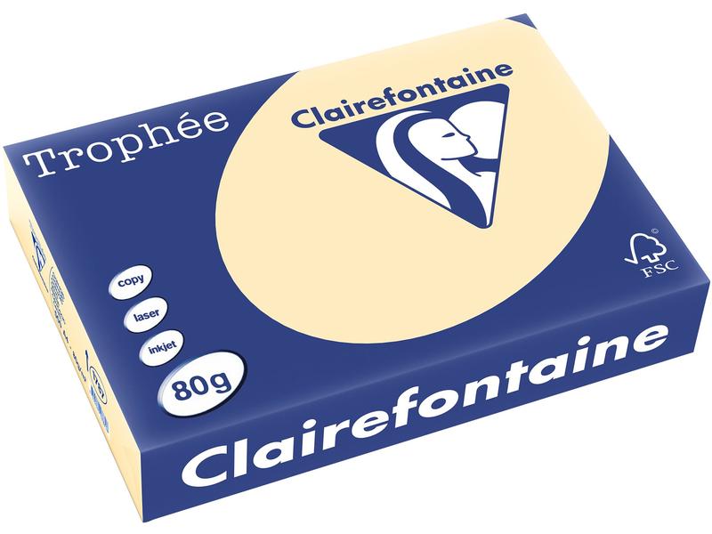 Clairefontaine Papier pour photocopie Trophée A4, 80 g/m², Chamois, 500 feuilles