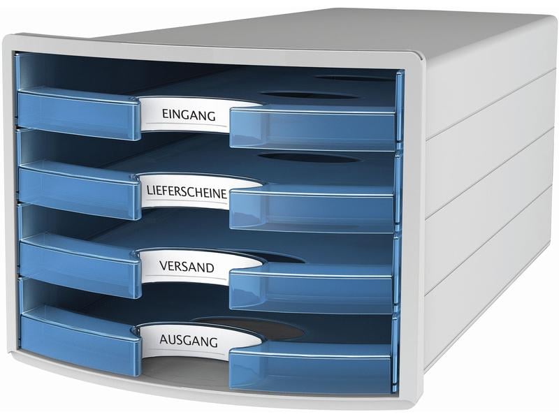 HAN Boîte à tiroirs Impuls bleu transparent