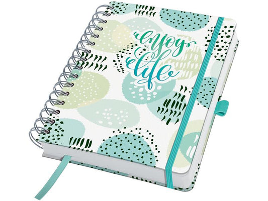 Jolie Agenda journalier A5, non daté, Gris/Menthe/Blanc