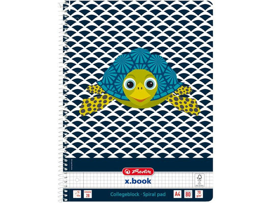Herlitz Bloc-notes Cute Turtle A4 80 feuilles lignées