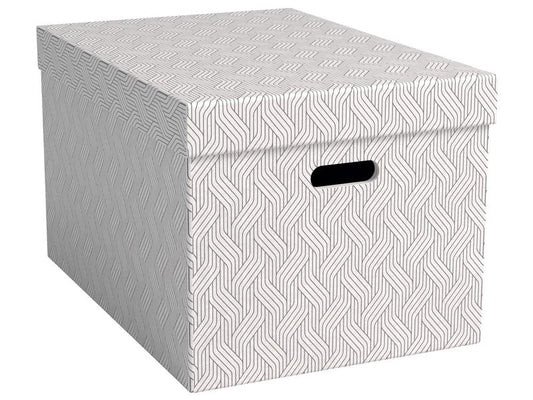 VON Boîte d’archivage Large 46 l, 3 pièces, Blanc
