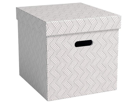 VON Boîte d’archivage Cube 29 l, 3 pièces, Blanc