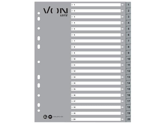 VON Registre A4, 1-20