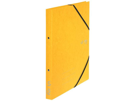 VON Classeur à anneaux avec bandes d'angle élastiques, 2.5 cm, Jaune