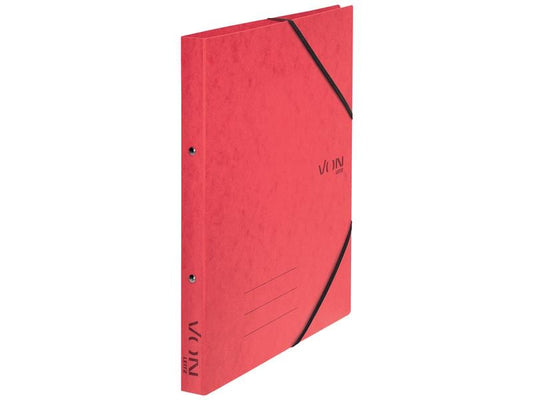 VON Classeur à anneaux avec bandes d'angle élastiques, 2.5 cm, Rouge