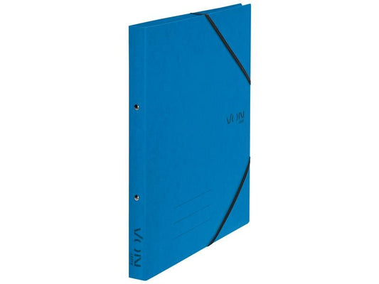 VON Classeur à anneaux avec bandes d'angle élastiques, 2.5 cm, Bleu