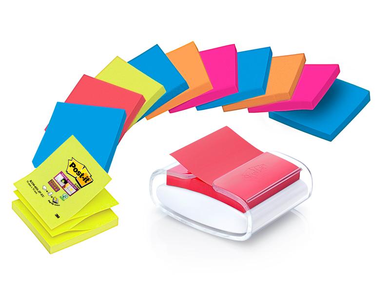 Post-it Distributeur à feuillets adhésif Z-Note Blanc/transparent