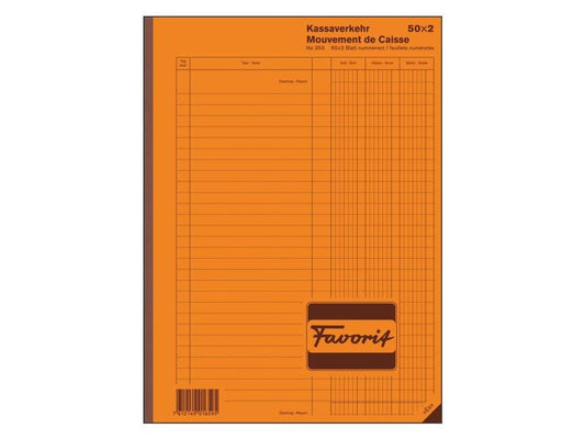 Favorit Cahier autocopiant A4 Trafic de caisse, 50 x 2 feuilles