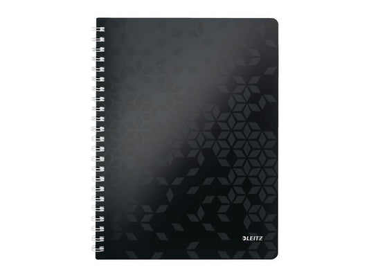 Leitz Carnet de notes Wow College A4, À carreaux, Noir