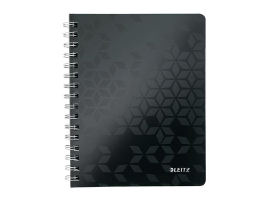Leitz Carnet de notes WOW College A5, À carreaux, Noir