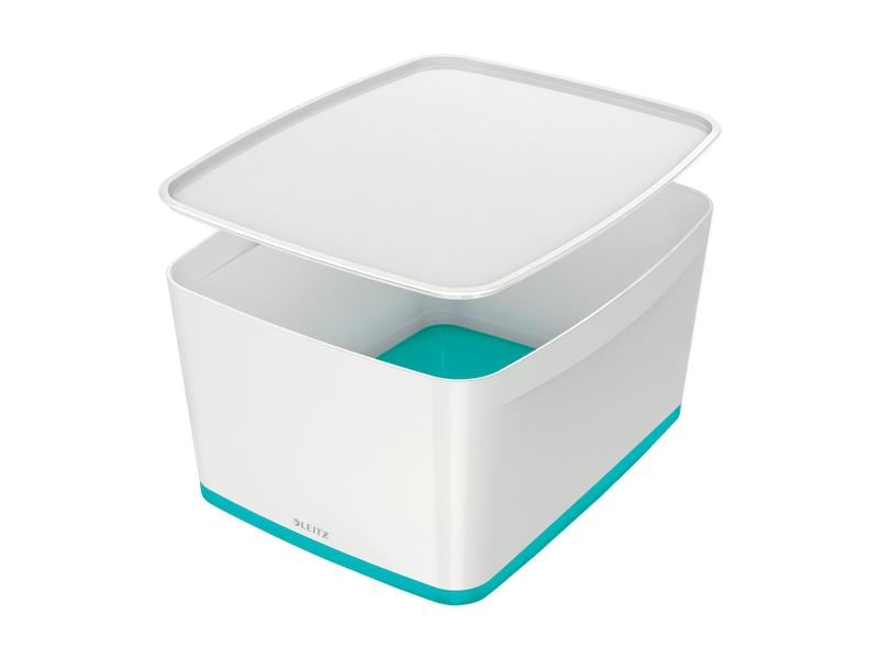 Leitz Boîte de rangement MyBox WOW Turquoise/Blanc