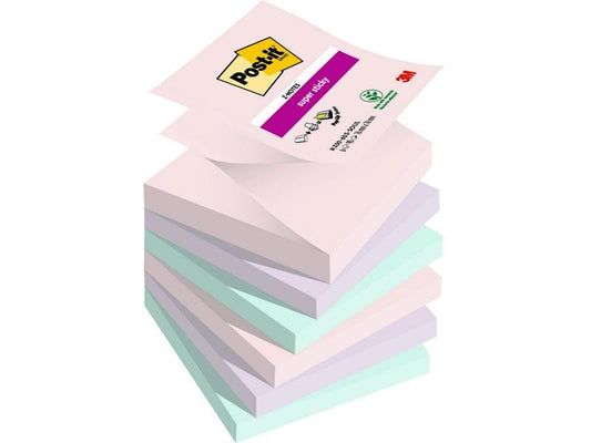 Post-it Fiche de bloc-notes Super Sticky Collection Soulful, 76 x 76 mm