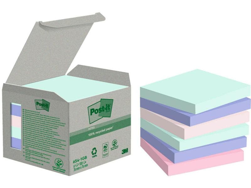 Post-it Fiche de bloc-notes Recycling Notes 76 x 76 mm