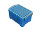 Really Useful Box Boîte de rangement 0,3 litre, Bleu/Transparent